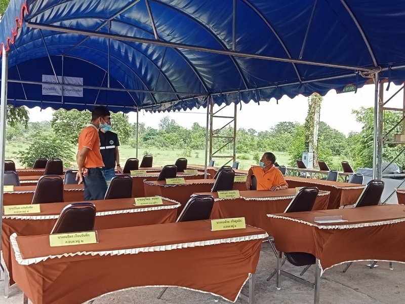เตรียมสถานที่ประุชุมสภาฯ สมัยสามัญ สมัยที่ 3 ครั้งที่ 1/2564 ประจำปี พ.ศ.2564 วันศุกร์ ที่ 6 เดือนสิงหาคม พ.ศ.2564