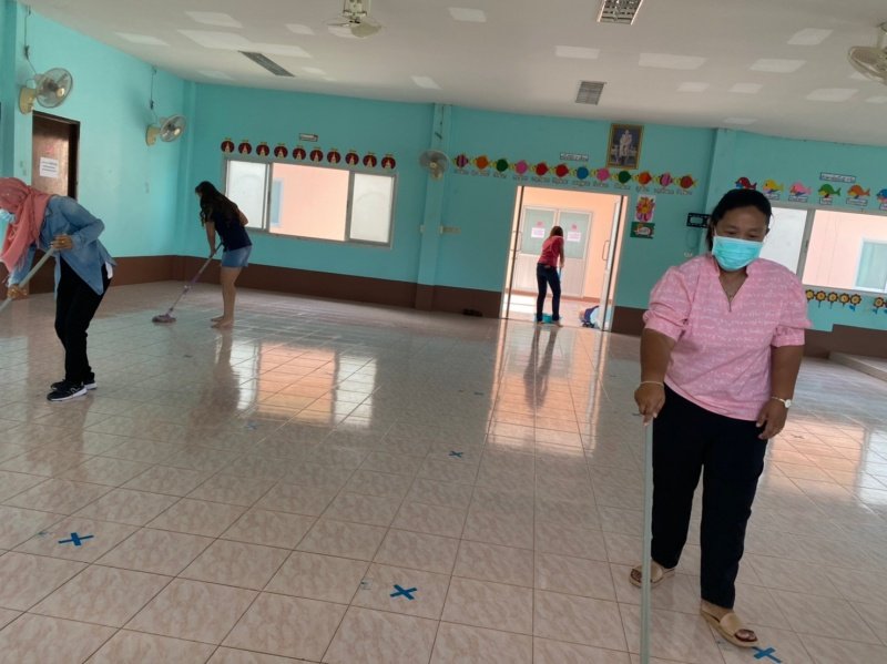 เตรียมสถานที่กักตัว ณ ศูนย์พัฒนาเด็กเล็กองค์การบริหารส่วนตำบลหนงอบัวน้อย