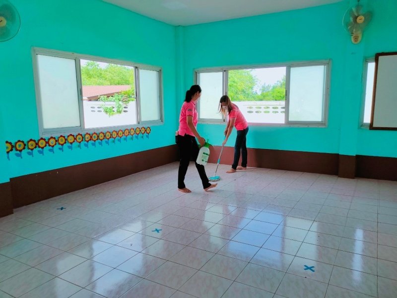 เตรียมสถานที่กักตัว ณ ศูนย์พัฒนาเด็กเล็กองค์การบริหารส่วนตำบลหนงอบัวน้อย
