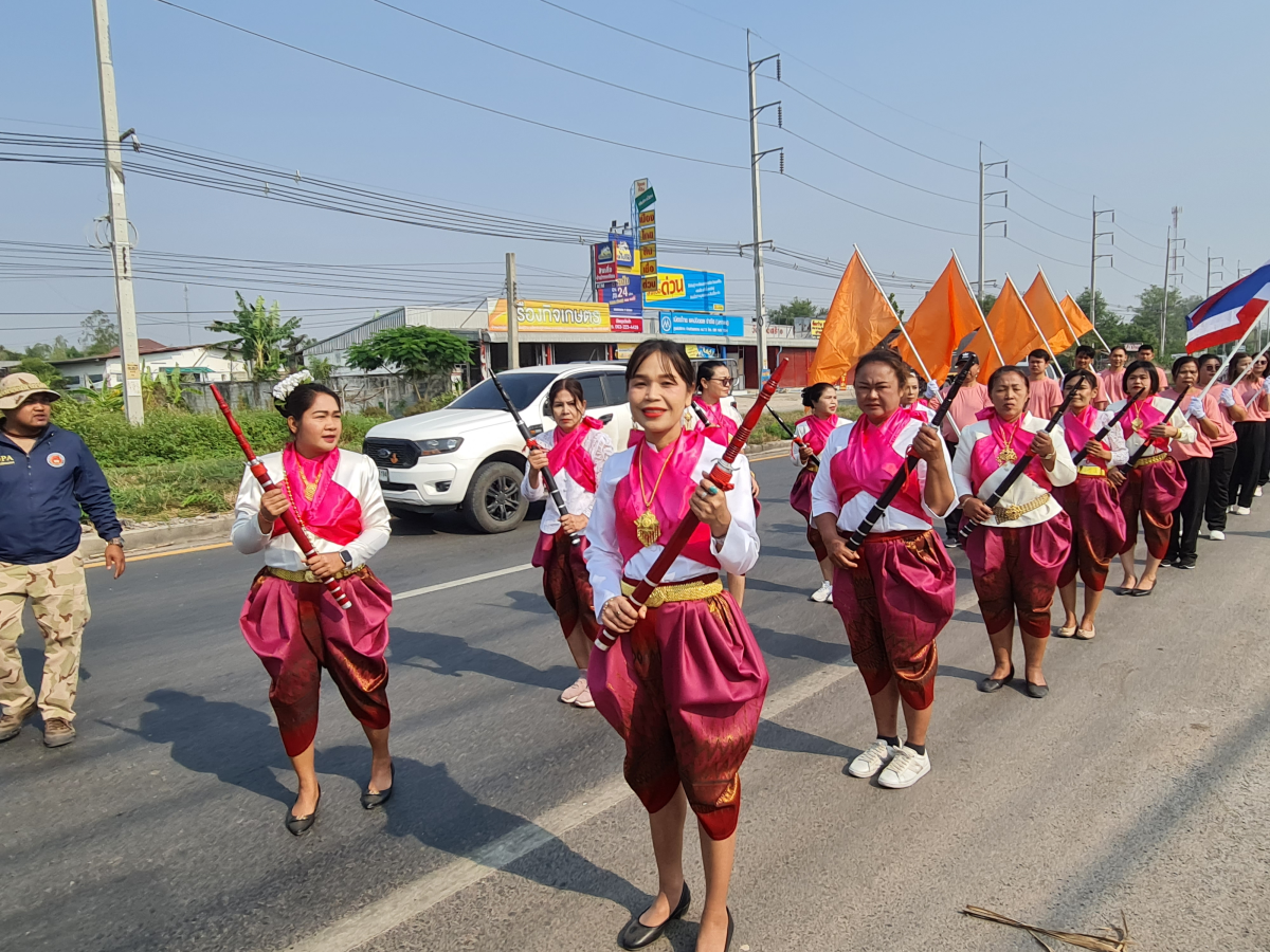 โครงการงานฉลองวันแห่งชัยชนะของท้าวสุรนารี ประจำปี 2568  พิธีรับมอบคบไฟ ไปประกอบพิธีจุดพลุ 4 มุมเมือง 