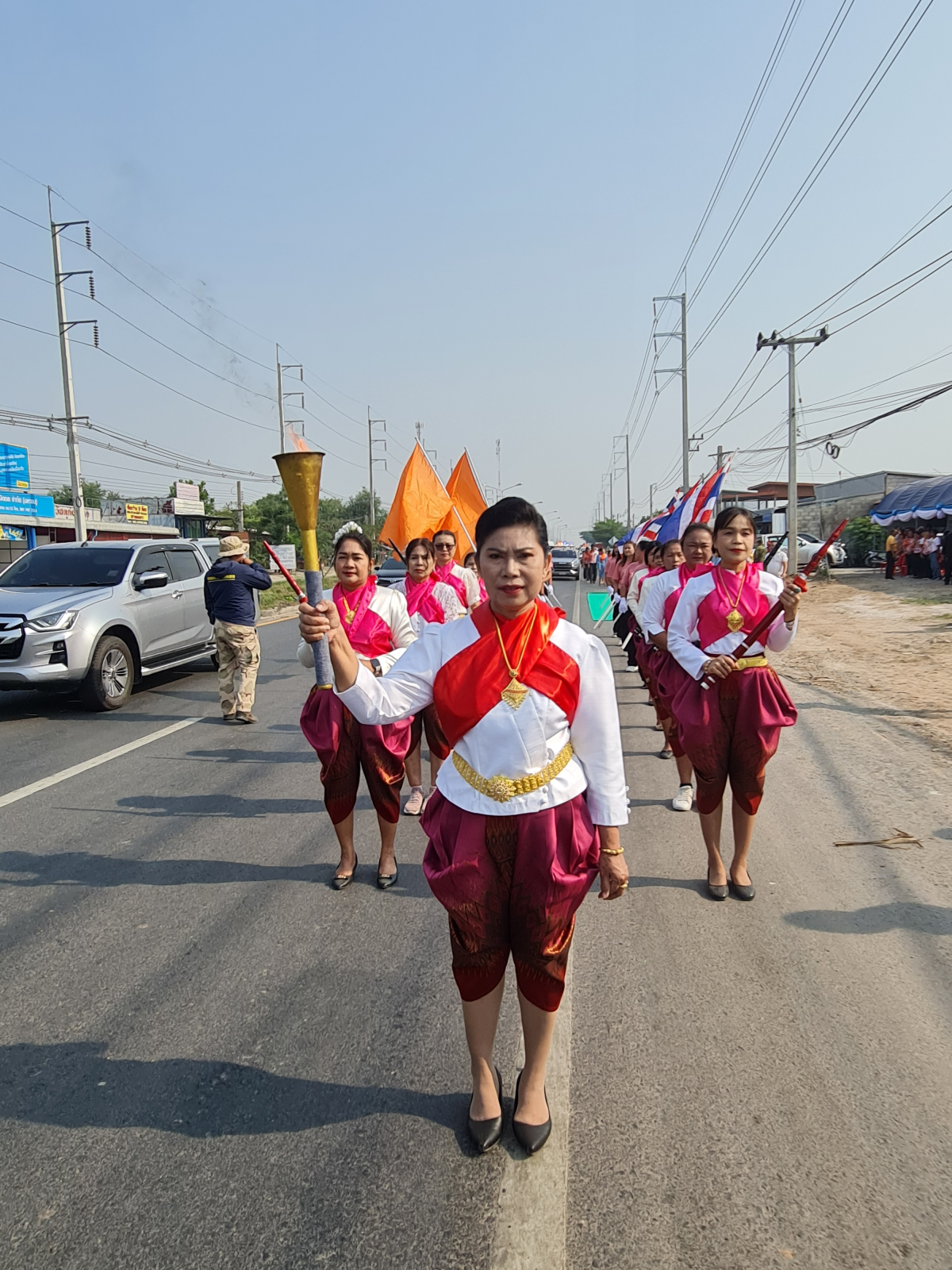 โครงการงานฉลองวันแห่งชัยชนะของท้าวสุรนารี ประจำปี 2568  พิธีรับมอบคบไฟ ไปประกอบพิธีจุดพลุ 4 มุมเมือง 