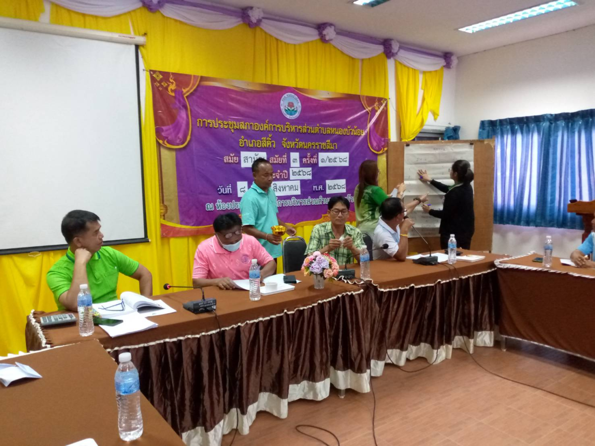 วันที่ 13 สิงหาคม 2568 ท่านนายกประมาณ พันธ์จันทึก คณะผู้บริหาร สมาชิก ท่านปลัดราเชน วงษ์มะหมัด และเจ้าหน้าที่ ส่วนเกี่ยวข้องได้ร่วมประชุมการจับฉลากแบ่งสายการแข่งขันกีฬา ประจำปี 2568 ณ ห้องประชุมองค์การบริหารส่วนตำบลหนองบัวน้อย 